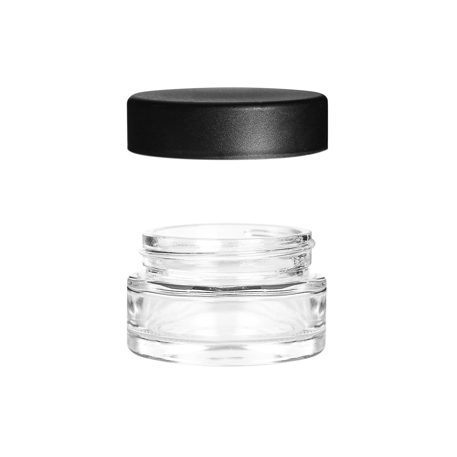 1oz Child Resistant Glass Jars With Black Caps - 1-2 Grams - 20 Count