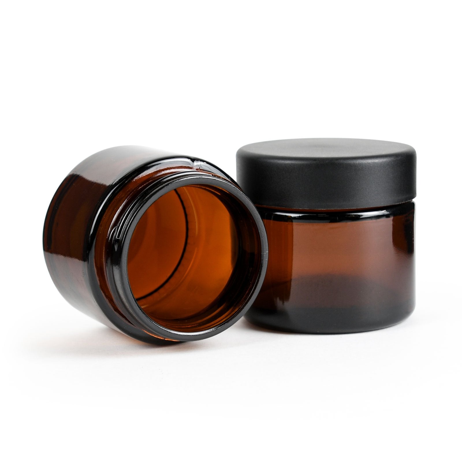 2oz Child Resistant Cap Amber Jars - 3.5 Grams - 20 Count