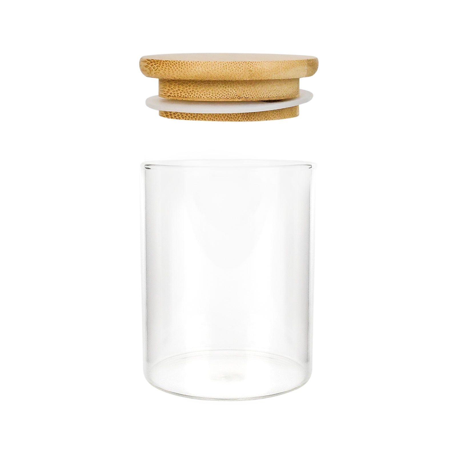 4oz Wood Lid Suction Glass Jars - 7 Grams - 20 Count