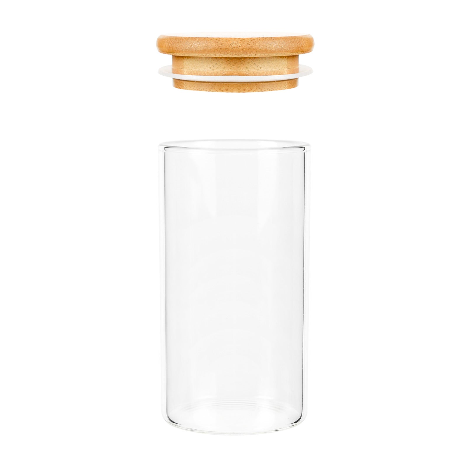 6oz Wood Lid Suction Glass Jars - 10 Grams - 20 Count