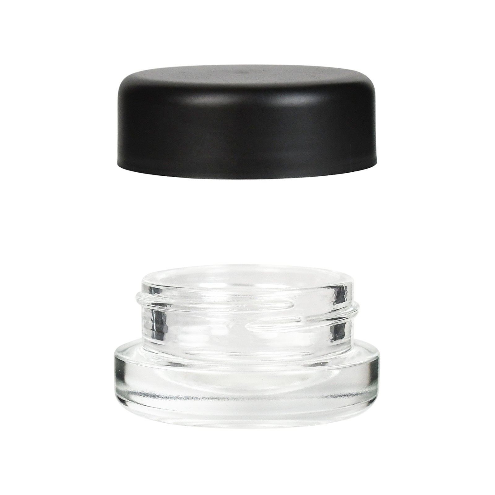 7ml Child Resistant Glass Jar With Black Cap - 1 Gram - 40 Count