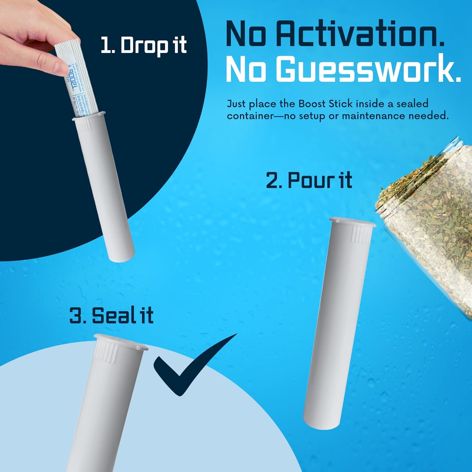 62% Integra Boost Humidity Control Sticks - 110mm Size - 1,200 Count