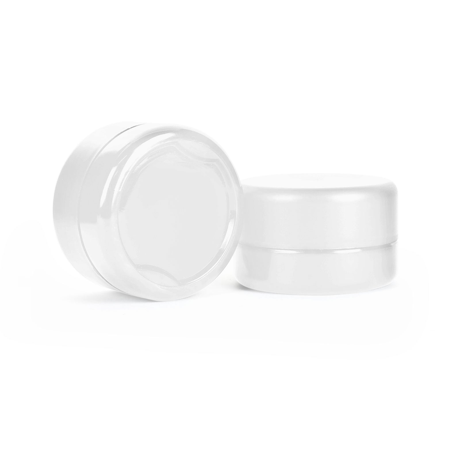 9ml Child Resistant White Glass Jar With White Cap - 2 Gram - 40 Count