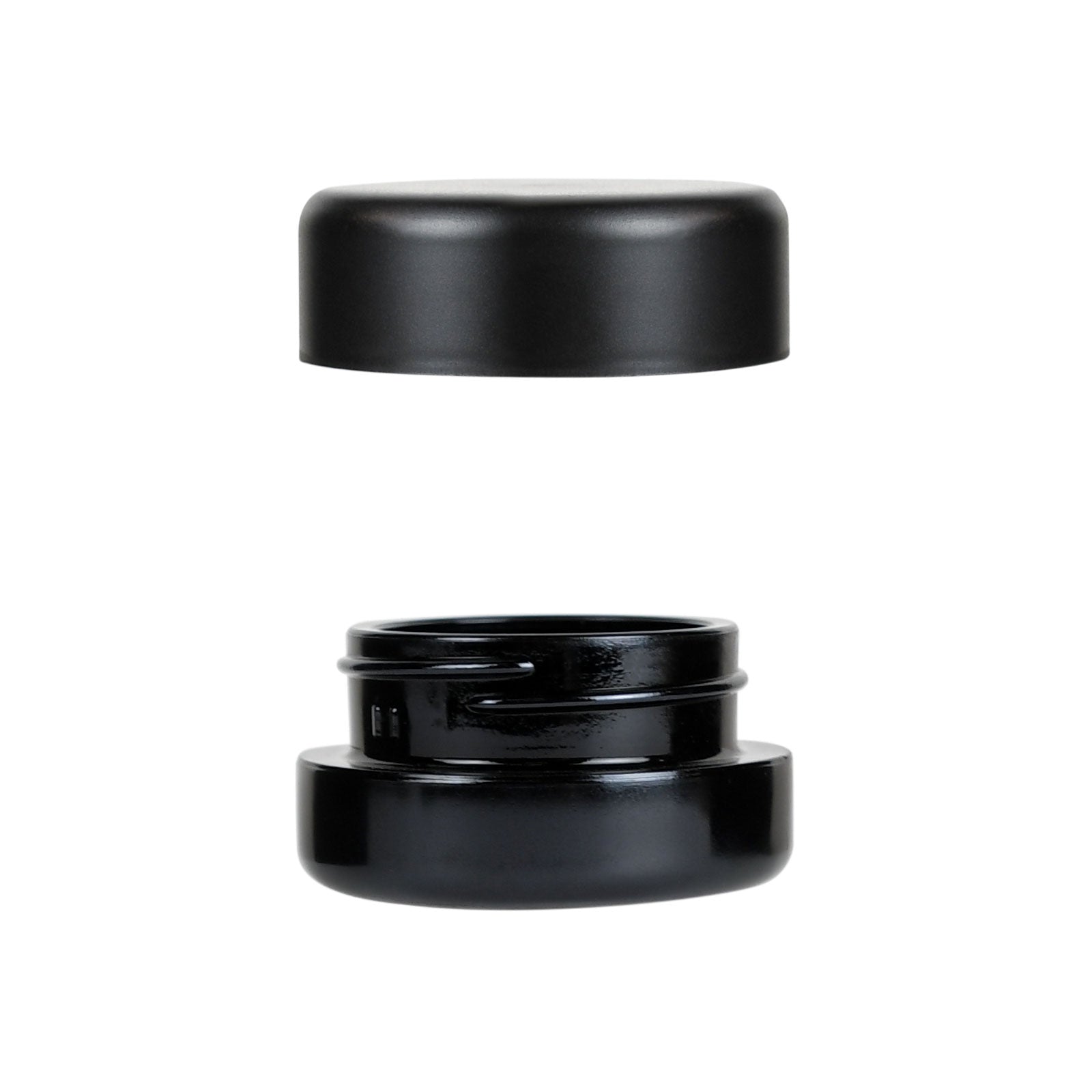 9ml Child Resistant Black Glass Jar With Black Cap - 2 Gram - 40 Count