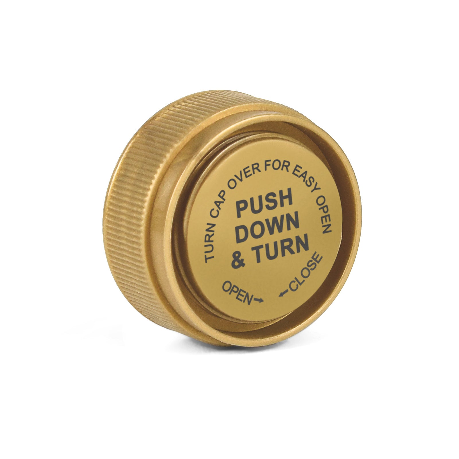 8 Dram Reversible Cap Opaque Gold - 410 Count