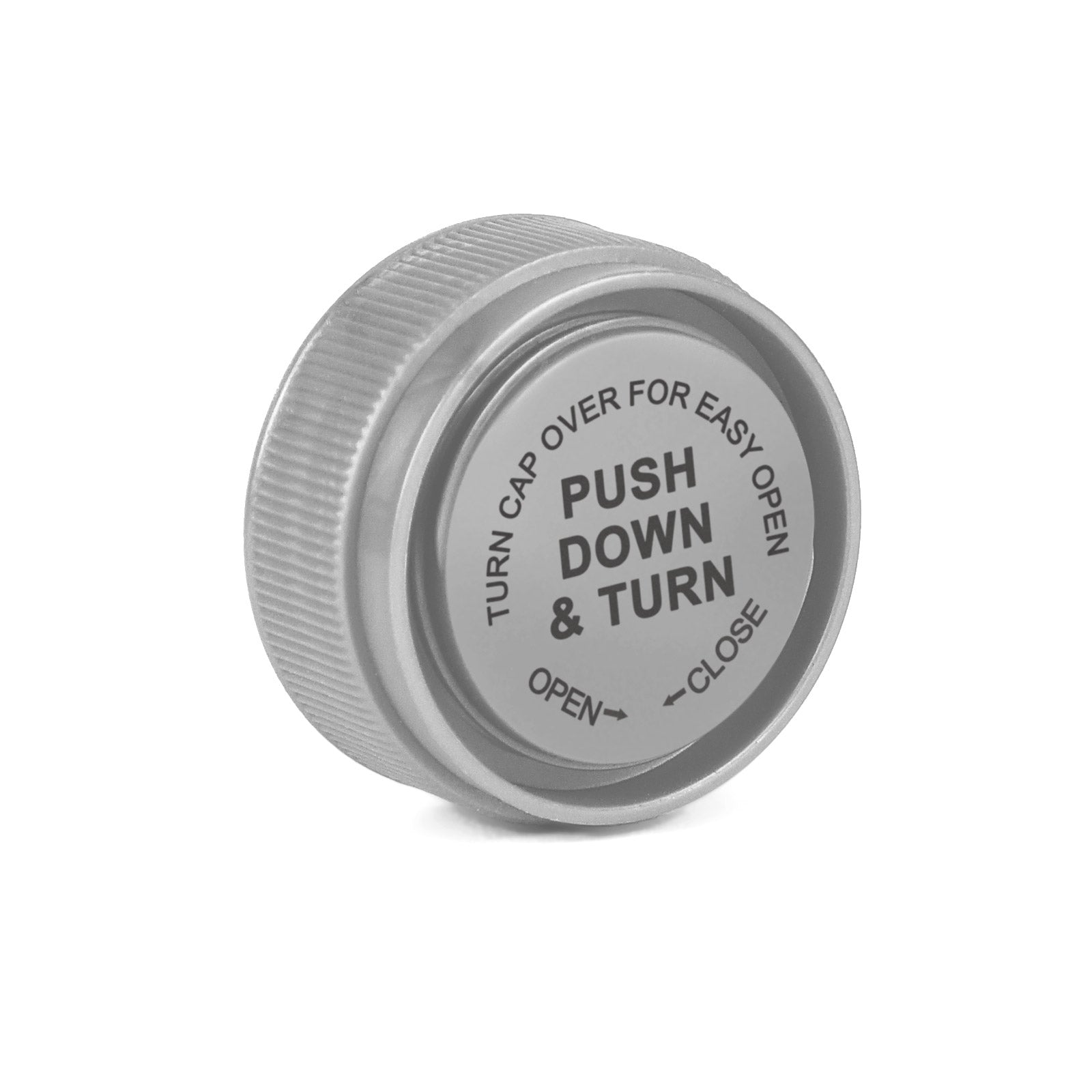 8 Dram Reversible Cap Opaque Silver - 410 Count