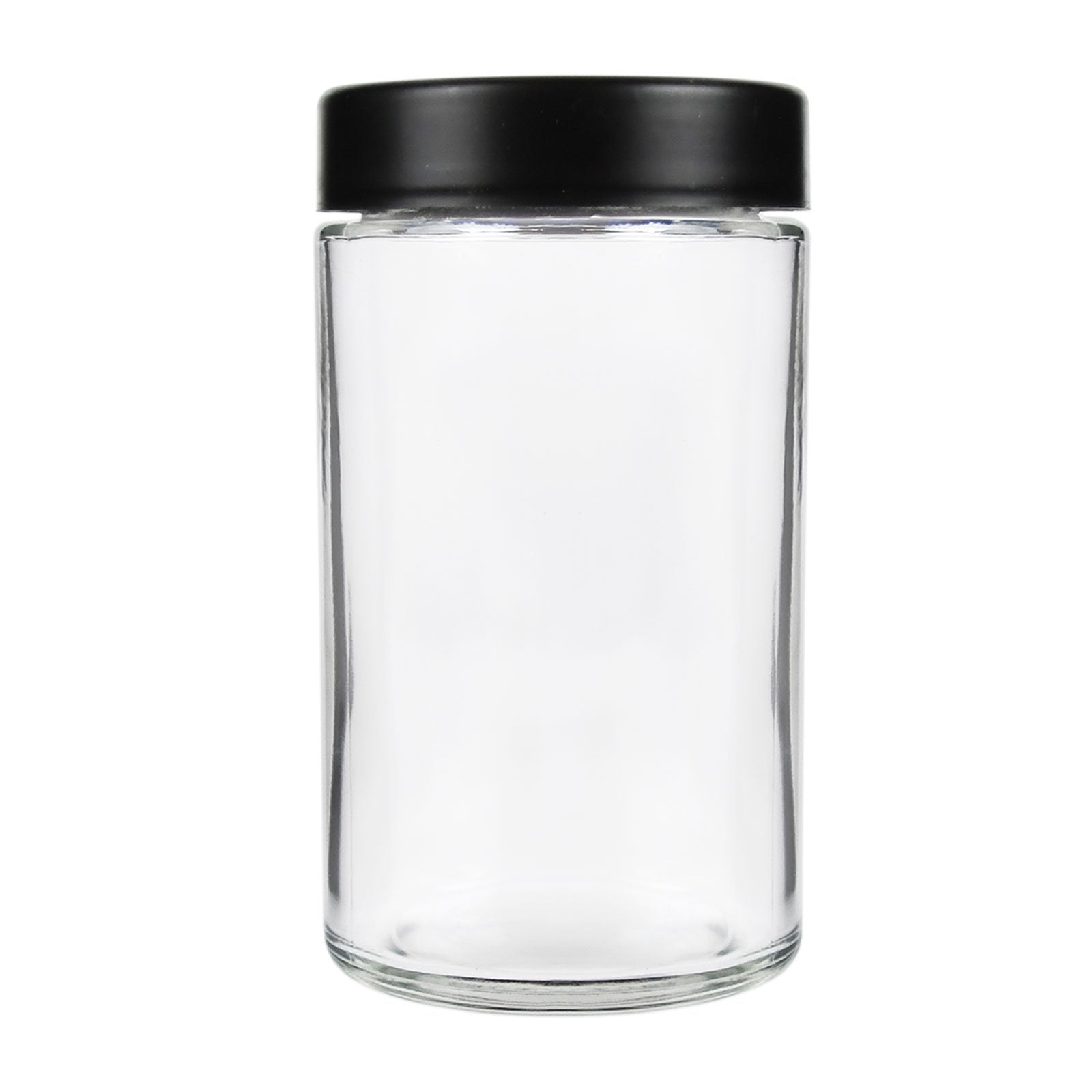 10oz Child Resistant Glass Jars With Black Caps - 14 Grams - 72 Count