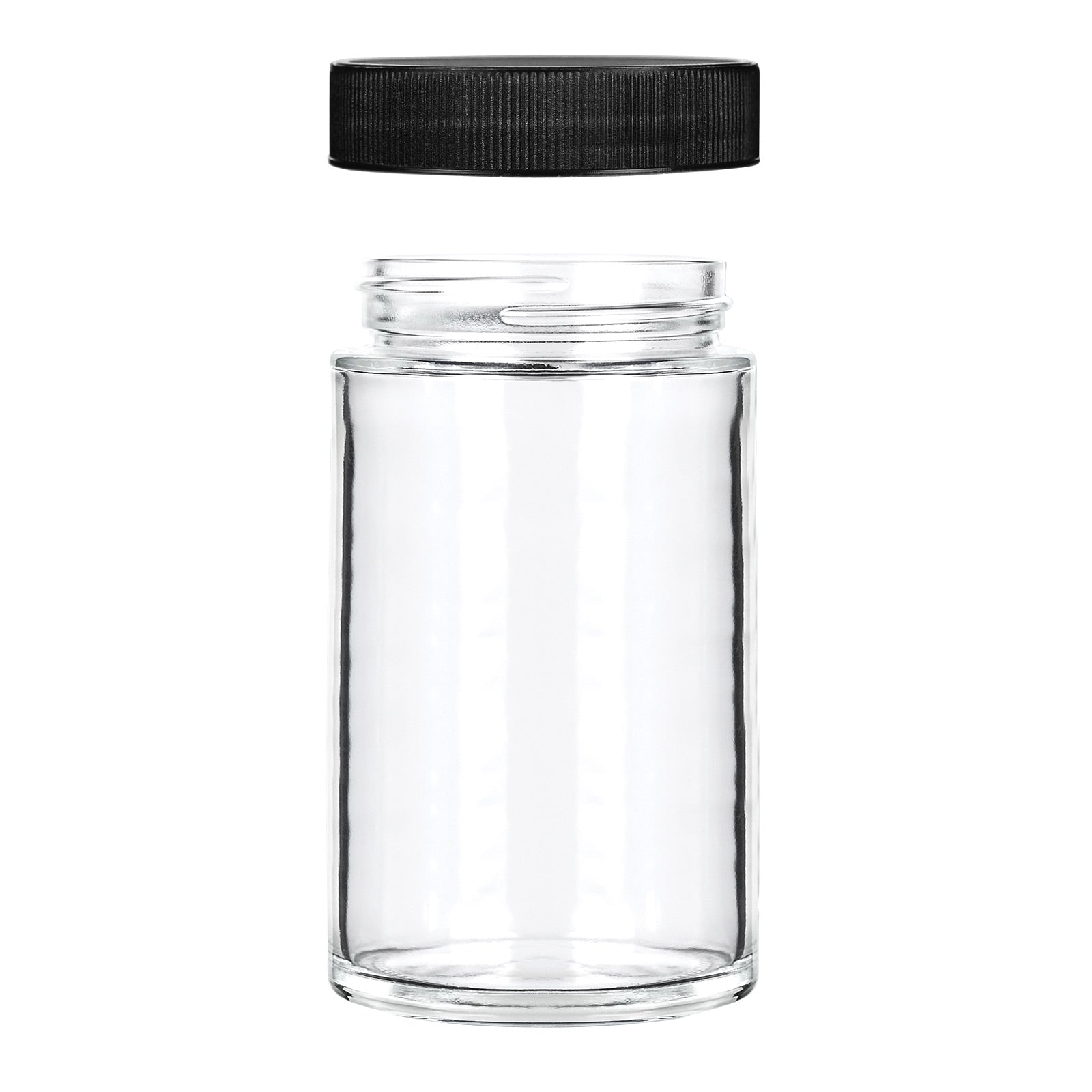 10oz Glass Jars With Black Caps - 14 Grams - 1 Count