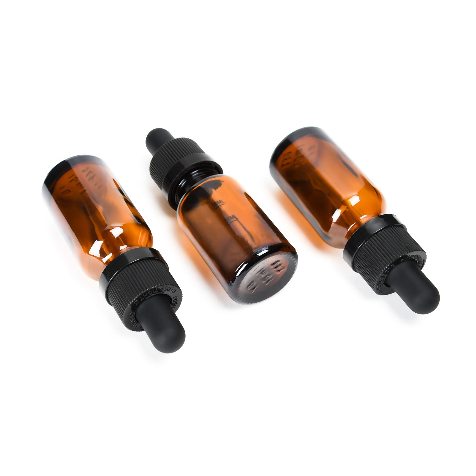 15ml / 0.5oz Glass Tincture Graduated Dropper Bottles - Amber - 156 Count
