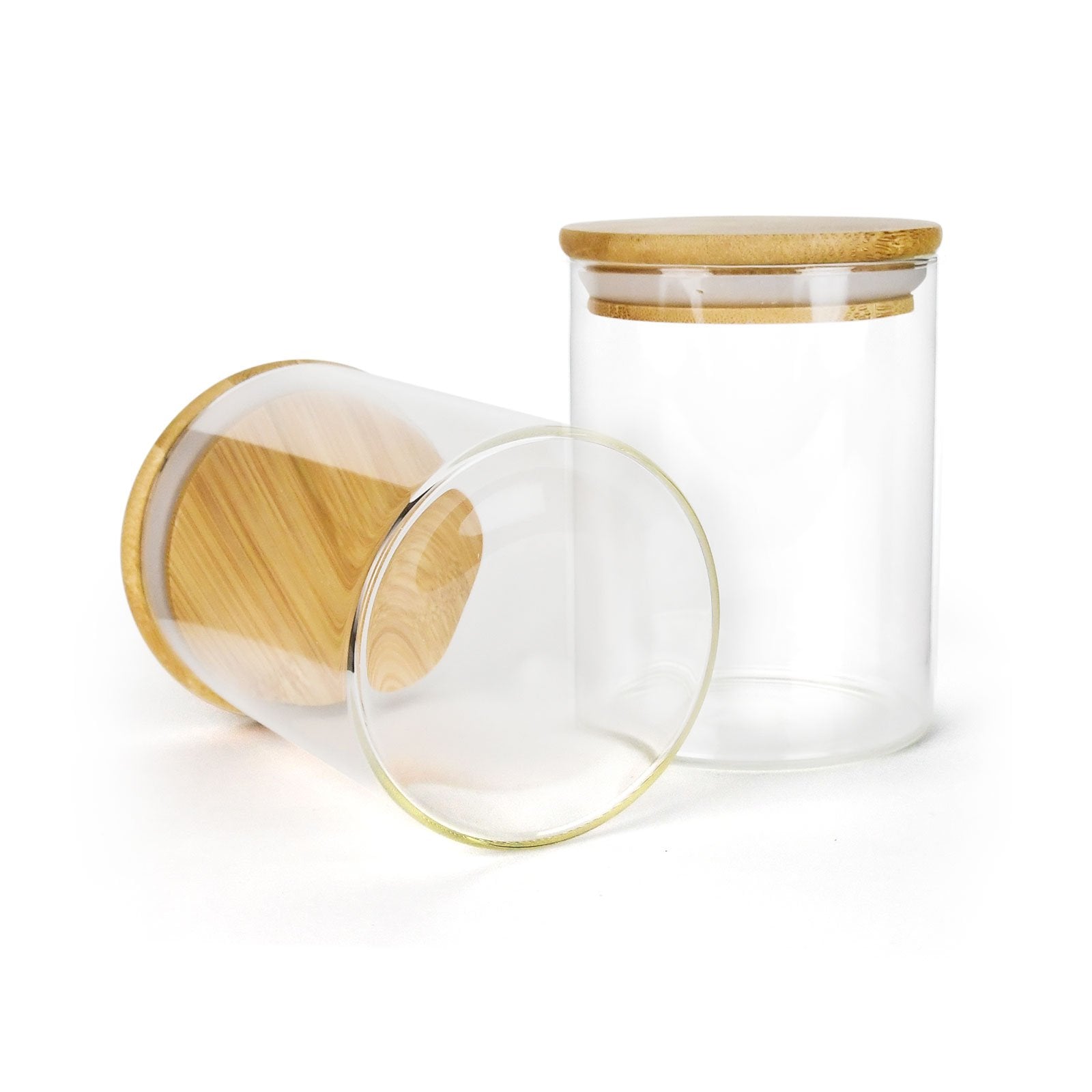 18oz Wood Lid Suction Glass Jars - 28 Grams - 1 Count