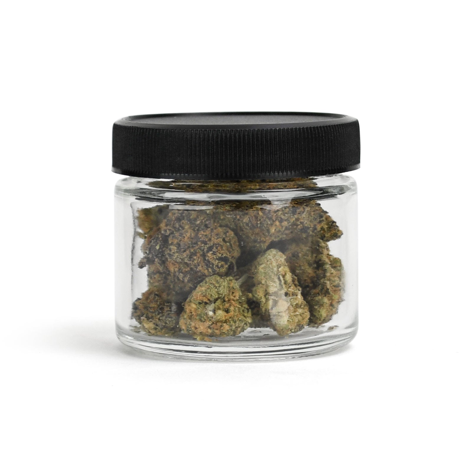 2oz Glass Jars With Black Caps - 3.5 Grams - 1 Count