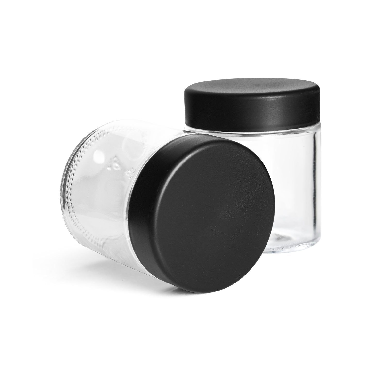 3oz Child Resistant Glass Jars With Black Caps - 5 Grams - 150 Count