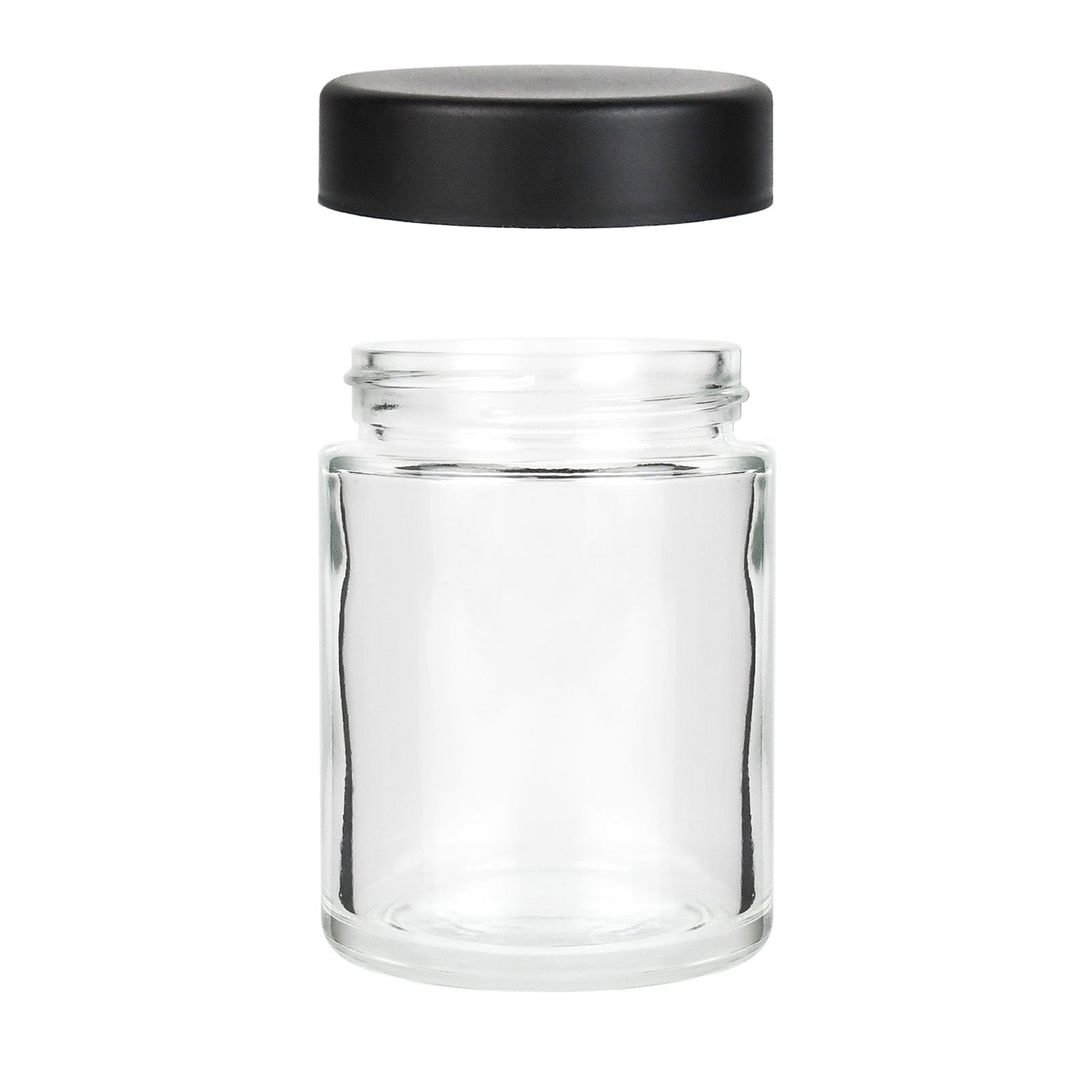 4oz Child Resistant Glass Jars With Black Caps - 7 Grams - 100 Count