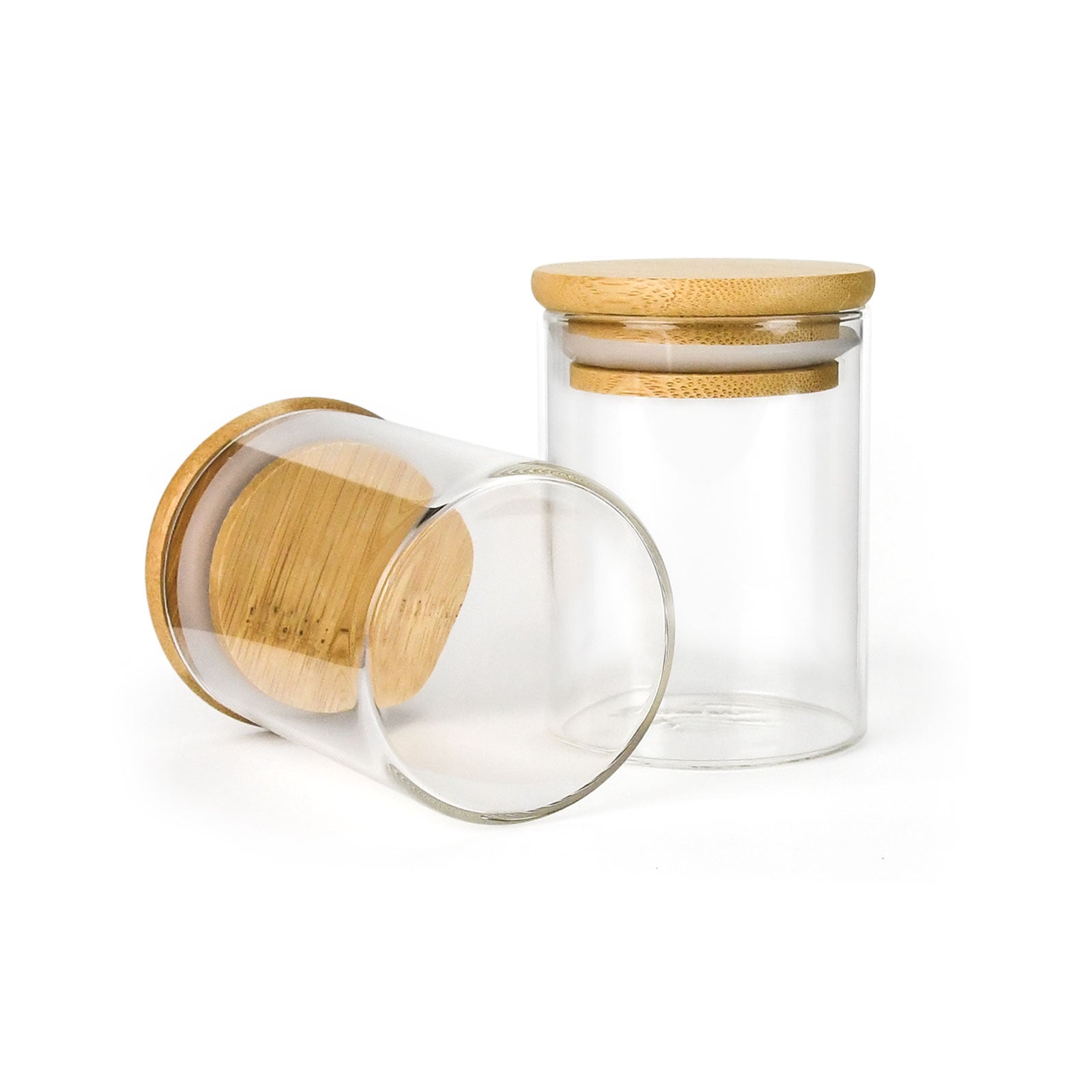4oz Wood Lid Suction Glass Jars - 7 Grams - 120 Count