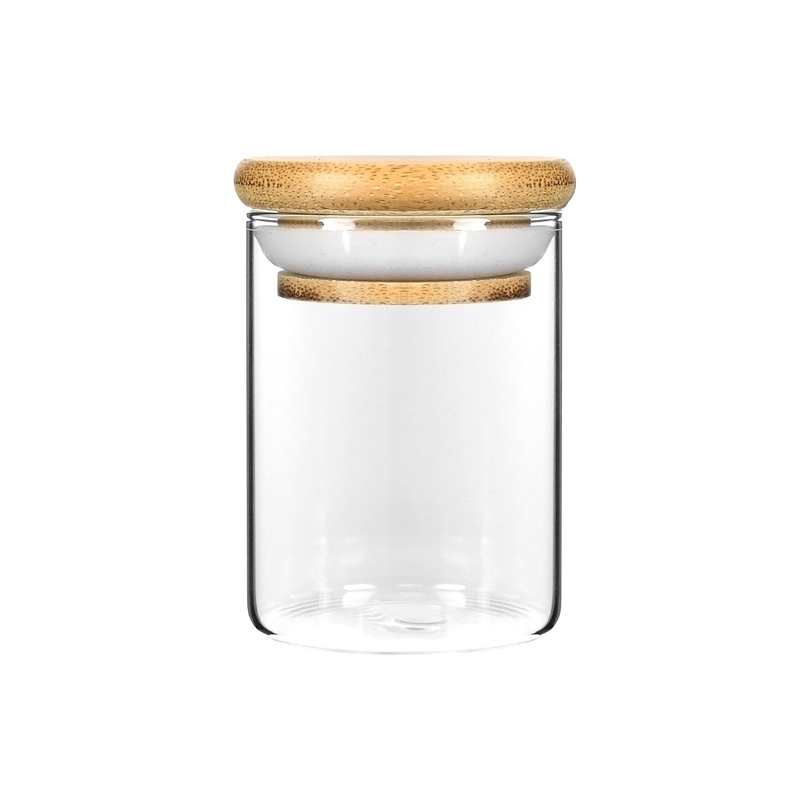 4oz Wood Lid Suction Glass Jars - 7 Grams - 1 Count