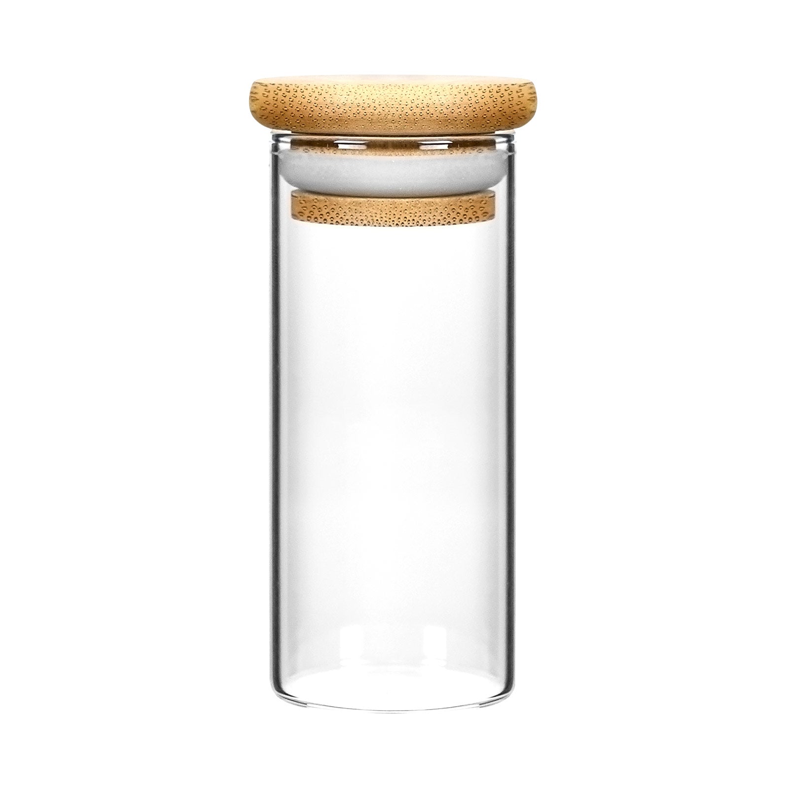 6oz Wood Lid Suction Glass Jars - 10 Grams - 120 Count
