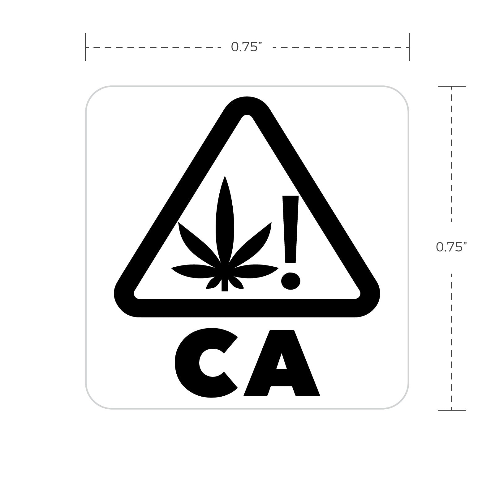 California State Universal Symbol Labels 0.75"x0.75" -  1,000 Count