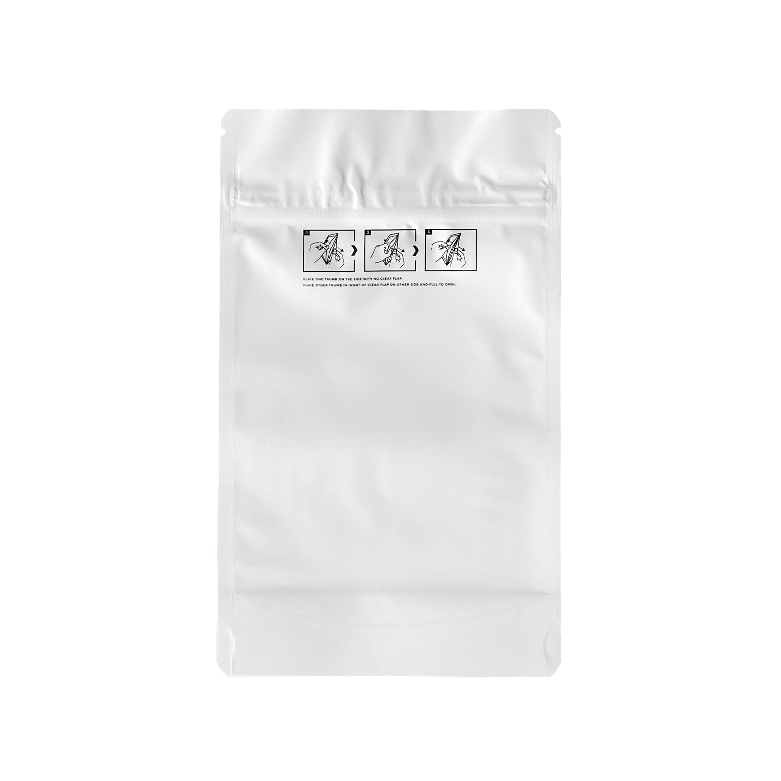 1/2 Ounce Child Resistant Bags All White 5"x8.15"+2.36" - 1,000 Count