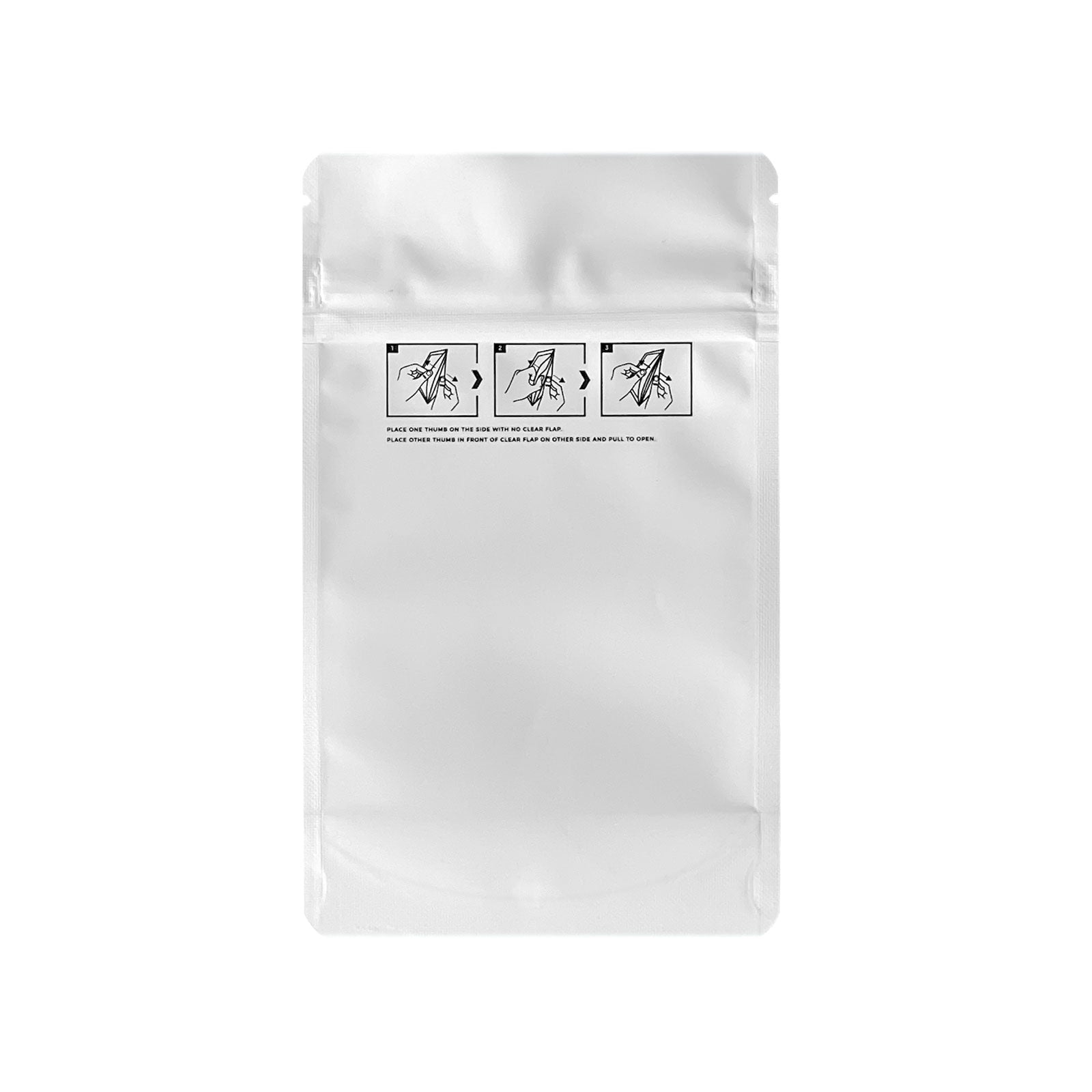 1/4 Ounce Child Resistant Bags All White 4"x6.5"+2" - 1,000 Count
