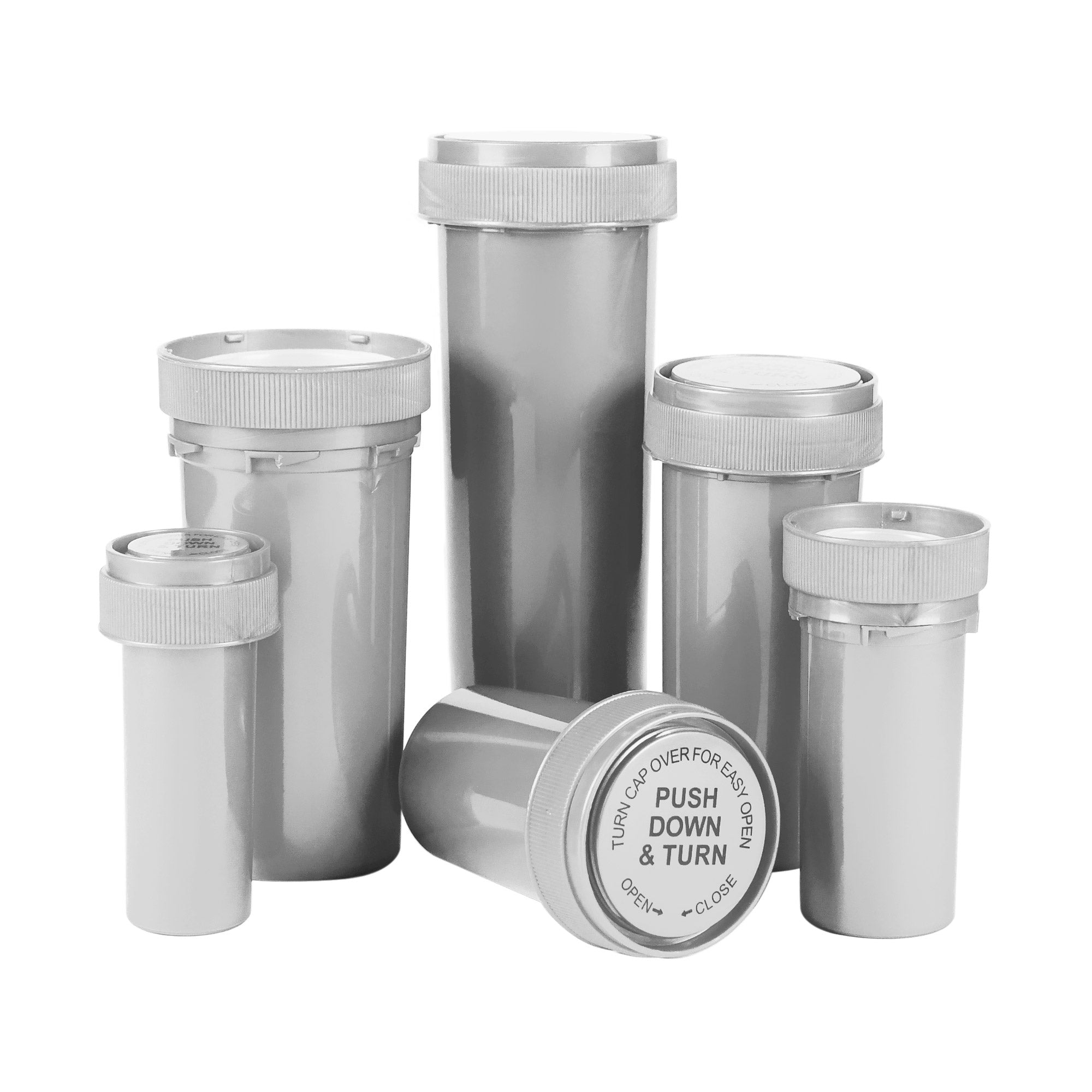 40 Dram Reversible Cap Opaque Silver - 150 Count